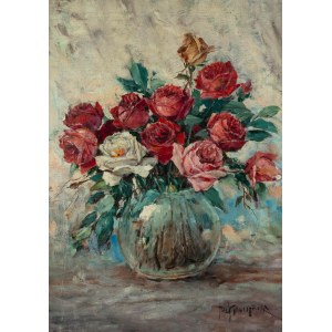 Jozef Graczynski (1866-1939), Multicolored roses