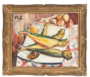 Zieleniewski Kazimierz (1888-1931), Martwa natura z rybami
