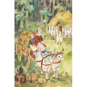 Jan Marcin Szancer (1902 Kraków-1973 Warsaw), Illustration to Very strange tales by Ewa Szelburg-Zarembina