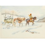 Karol Kossak (1896 Lwów-1975 Ciechocinek), Hucuł na koniu