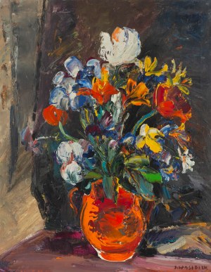 Józef Wasiołek (1921 Smarglin - 2008 Łódź), Kwiaty w wazonie, 1979 r.