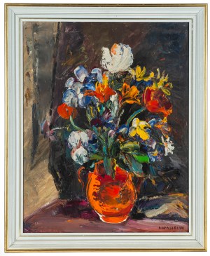 Józef Wasiołek (1921 Smarglin - 2008 Łódź), Kwiaty w wazonie, 1979 r.