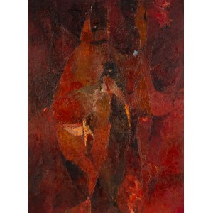 Ryszard Zając (1929 Kosów Huculski - 2016 Binningen près de Bâle), Poisson - composition rouge, 1967.
