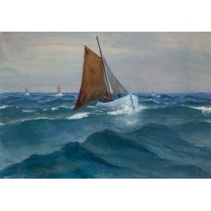 Soter Jaxa Małachowski (1867 - 1952), Łódź na Bałtyku