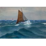 Soter Jaxa Malachowski (1867 - 1952), "Boat on the Baltic Sea".