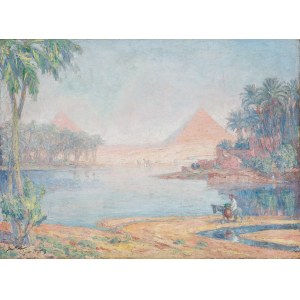 Jan Bronislaw Kober (1890 - 1980), Under the Pyramids.