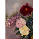 Jozef Kidon (1890 - 1968), Bouquet of peonies and foxgloves.