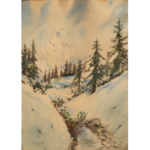 Adam Batycki (1886 - 1970), Zimowy widok na Kościelec z Hali Gąsienicowej