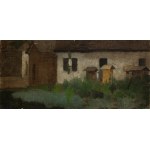 Hippolyte Lipinski (1846 - 1884) attributed, "Beehives in front of the hut".