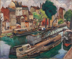 Maria Melania Mutermilch \ Mela Muter (1876 Warszawa - 1967 Paryż), Kanał Saint-Martin w Paryżu (recto) / Rodan w Awinionie (verso), lata 20. XX wieku