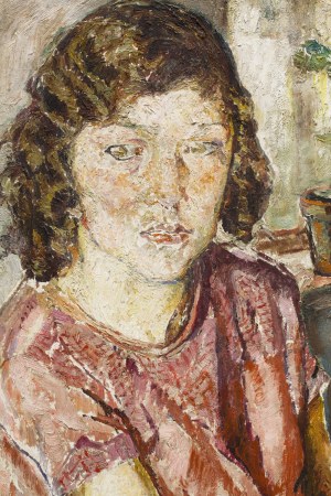 Maria Melania Mutermilch \ Mela Muter (1876 Warszawa - 1967 Paryż), Kobieta w różowej sukience , około lata 40. XX wieku