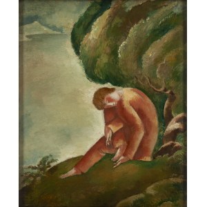 Eugeniusz Zak (1884 Mohylno, Belarus - 1926 Paris), Boy against a Landscape, 1921