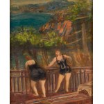 Zygmunt Józef Menkes (1896 Lwów - 1986 Riverdale, USA), Plażowiczki na tarasie, około 1930