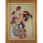 Włodzimierz Terlikowski (1873 Poraj near Łódź - 1951 Paris), Bouquet of flowers and doll, 1936