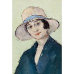 Włodzimierz Terlikowski (1873 Poraj near Łódź - 1951 Paris), Portrait of a young woman wearing a hat, 1929