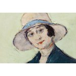 Włodzimierz Terlikowski (1873 Poraj near Łódź - 1951 Paris), Portrait of a young woman wearing a hat, 1929