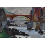 Jean (Jan Miroslaw Peszke) Peske (1870 Golta, Ukraine - 1949 Le Mans, France), The old bridge in Foix (Le vieux pont à Foix), 1920