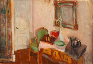 Zygmunt Schreter (1886 Łódź - 1977 Paryż), Wnętrze z szachownicą