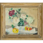 Jan Wacław Zawadowski (1891 Skobełka in Volhynia - 1982 Aix en Provence), Still life with flowers and fruit