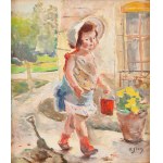 Olga Słomczyńska (1881 Vevey - 1941 Paryż), Dziewczynka z czerwonym wiaderkiem