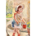 Olga Slomczynska (1881 Vevey - 1941 Paris), Girl with a red bucket