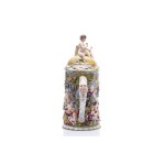 DECORATIVE LIDDED TANKARD - ALLEGORY OF HARVEST AND ABUNDANCE | PORZELLANFABRIK E. & A. MÜLLER, SCHWARZA-SAALE, THURINGIA (GERMANY) (GERMANY / GERMAN 1890 - 1907)