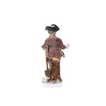 LITTLE GARDENER WITH A SPADE AND FLOWER | MEISSEN (GERMANY / GERMAN 18TH CENTURY)