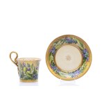 CUP AND SAUCER WITH VIOLETS AND LILY-OF-THE-VALLEY DECORATION | VIENNA (WIENER PORZELLANMANUFAKTUR) (AUSTRIA / AUSTRIAN 1817)