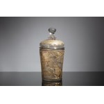 LIDDED BOX - JACOB WRESTLING WITH THE ANGEL / ABRAHAM AND ISAAC | (BOHEMIA / BOHEMIAN 19TH CENTURY)