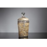 LIDDED BOX - JACOB WRESTLING WITH THE ANGEL / ABRAHAM AND ISAAC | (BOHEMIA / BOHEMIAN 19TH CENTURY)