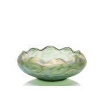ART NOUVEAU GREEN BOWL | WILHELM KRALIK, LENORA (CZECH / BOHEMIAN AROUND 1900)