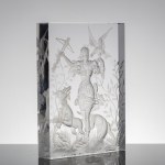 IVAN CHALUPKA (1933 - 1996) | DIANA ON THE HUNT, MOSER GLASSWORKS (CZECH / BOHEMIAN)