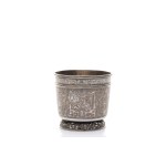 SILVER CUP WITH RELIEFS OF THE MONTHS - MOTIFS "WEINMONAT" AND "CHRISTMONAT" | (GERMANY / GERMAN LATE HISTORICISM (END OF THE 19TH CENTURY) IN A STRICT RENAISSANCE STYLE)
