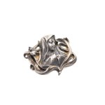 SILVER ART NOUVEAU BROOCH | (FRANCE / FRENCH AROUND 1900)