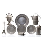 CONVOLUTE OF PEWTER OBJECTS | (CENTRAL EUROPE / CENTRAL EUROPEAN 19TH CENTURY)