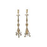 PAIR OF BRASS CANDLESTICKS | (CENTRAL EUROPE / CENTRAL EUROPEAN 19TH CENTURY, PROBABLY SECOND HALF)