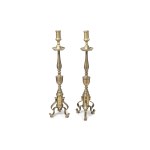 PAIR OF BRASS CANDLESTICKS | (CENTRAL EUROPE / CENTRAL EUROPEAN 19TH CENTURY, PROBABLY SECOND HALF)