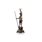 MOORISH GONDOLIER FIGURE - FIGURAL CANDLESTICK | (ITALY / ITALIAN AROUND 1900)
