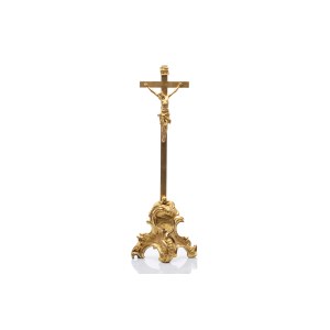 18TH-CENTURY SCULPTOR | TABLE CRUCIFIX ON A ROCOCO BASE