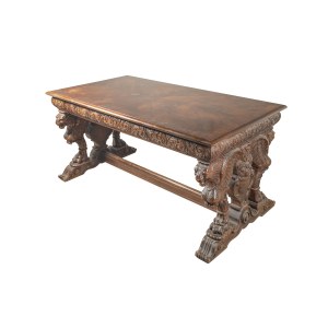 MONUMENTAL REPRESENTATIVE TABLE IN THE NEO-RENAISSANCE STYLE | (CENTRAL EUROPE / CENTRAL EUROPEAN SECOND HALF OF THE 19TH CENTURY)