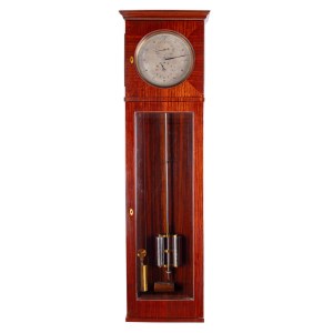 MAHAGONI-REGULATOR UHR | STRASSER &amp; ROHDE, GLASHÜTTE (DEUTSCHLAND / DEUTSCH UM 1920)