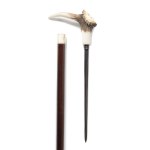 WALKING STICK WITH DAGGER | (CZECH / BOHEMIAN END OF THE 20TH CENTURY)