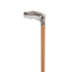 SILVER WALKING STICK - HORSE HEAD | (GERMANY / GERMAN EARLY 20TH CENTURY)