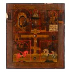 ICON OF THE CRUCIFIXION WITH ACCOMPANYING SCENES | (RUSSIA / RUSSIAN)