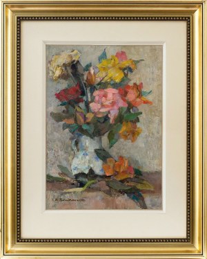 Hanna Pachniewska-Betley (1910-1987) Kwiaty w wazonie, 1961