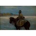 Malarz nieokreślony, XX w., Żołnierz na koniu