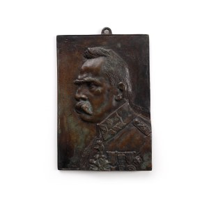 proj. Jan MAŁETA (1890 - 1962), Plakieta z wizerunkiem Marszałka Józefa Piłsudskiego, 1931