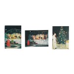 "With Christmas wishes and blessings," 1980s. Set of 3 postcards