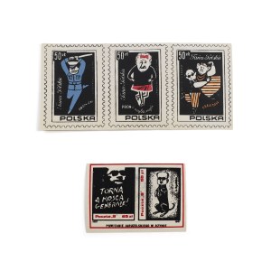 A set of satirical stamps, Solidarity Post, Solidarity Post