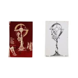 Photographs: Design of the cross and the cross from the altar decoration - Shrine of the Blessed Virgin Mary in Łask, 8 years